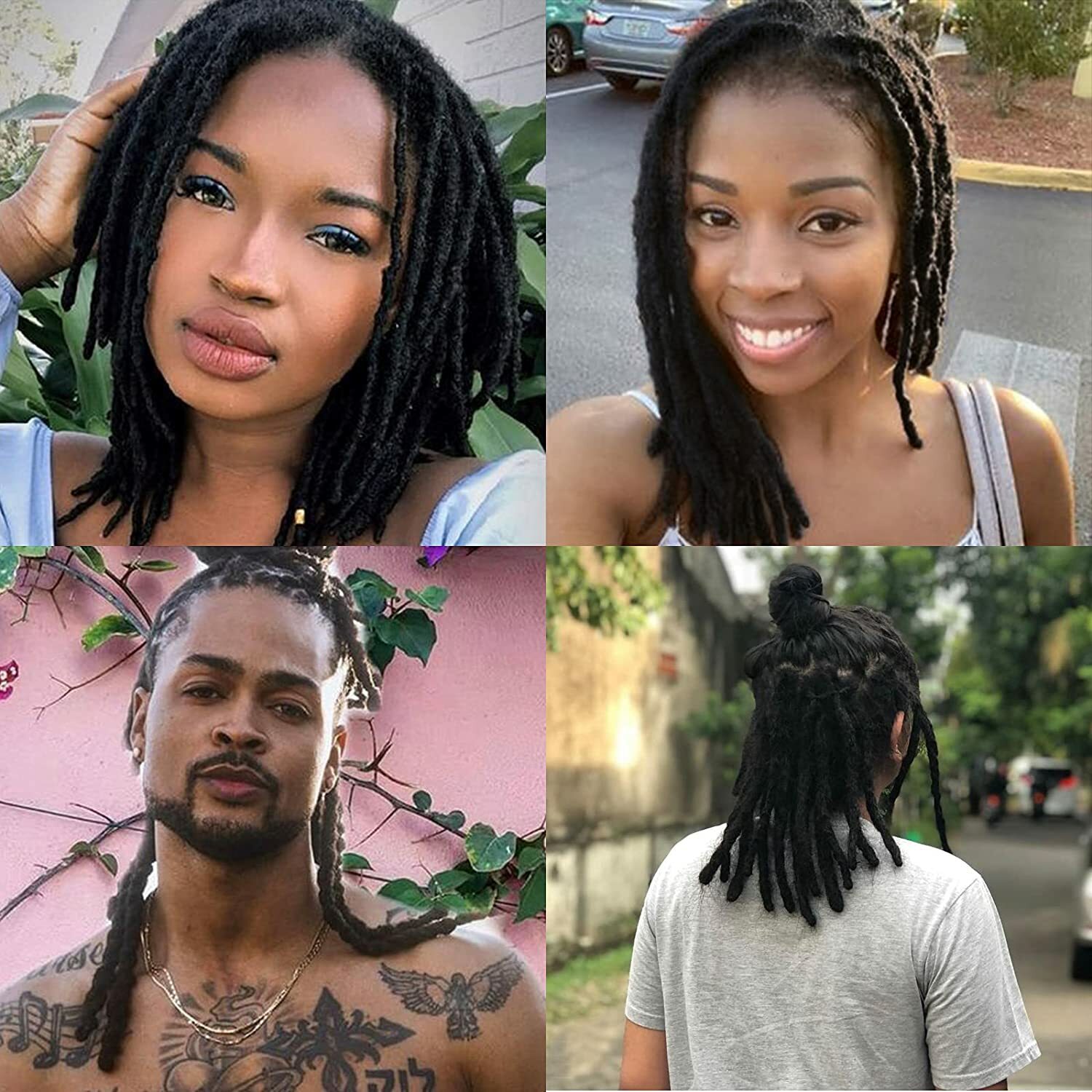 Dreadlock Extensions Human Hair Handmade Crochet Locs Extensions Hip-hop Reggae