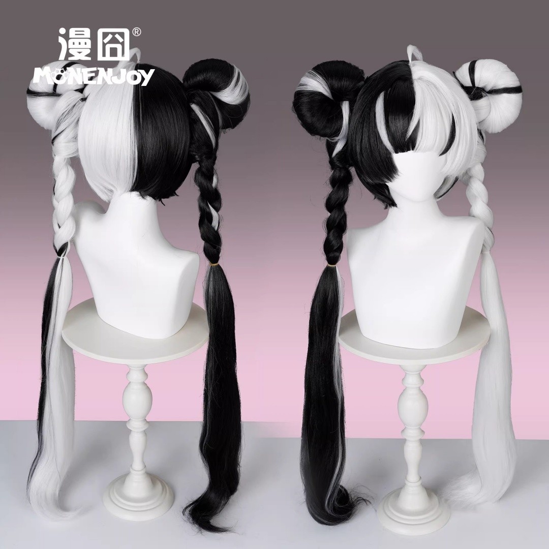 Zenless Zone Zero ZZZ Dialyn Long Twintails Wig Halloween Cosplay Prop Hairpiece