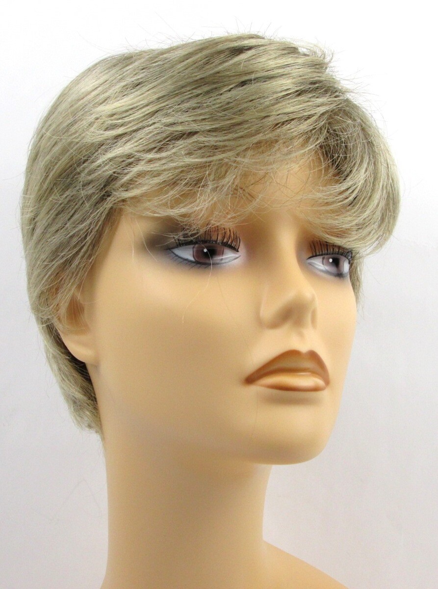 WOMENS LADY SHORT STRAIGHT HAIR PIXIE STYLE LAYERED WIG W/ WISPY BANGS WENDY
