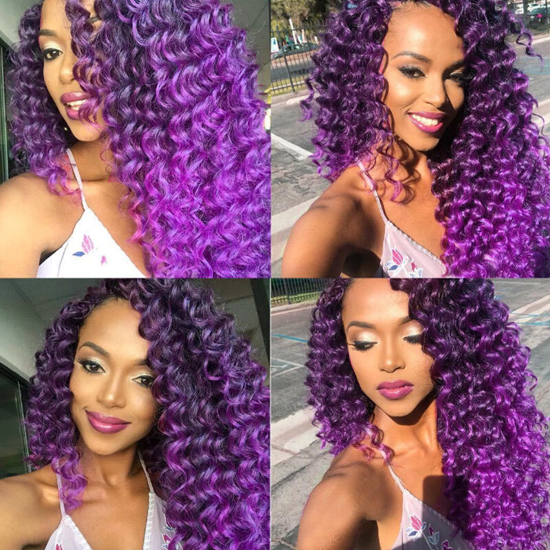 100% Natural Crochet Deep Wave Curly As Human Hair Extensions Woman Water Wave