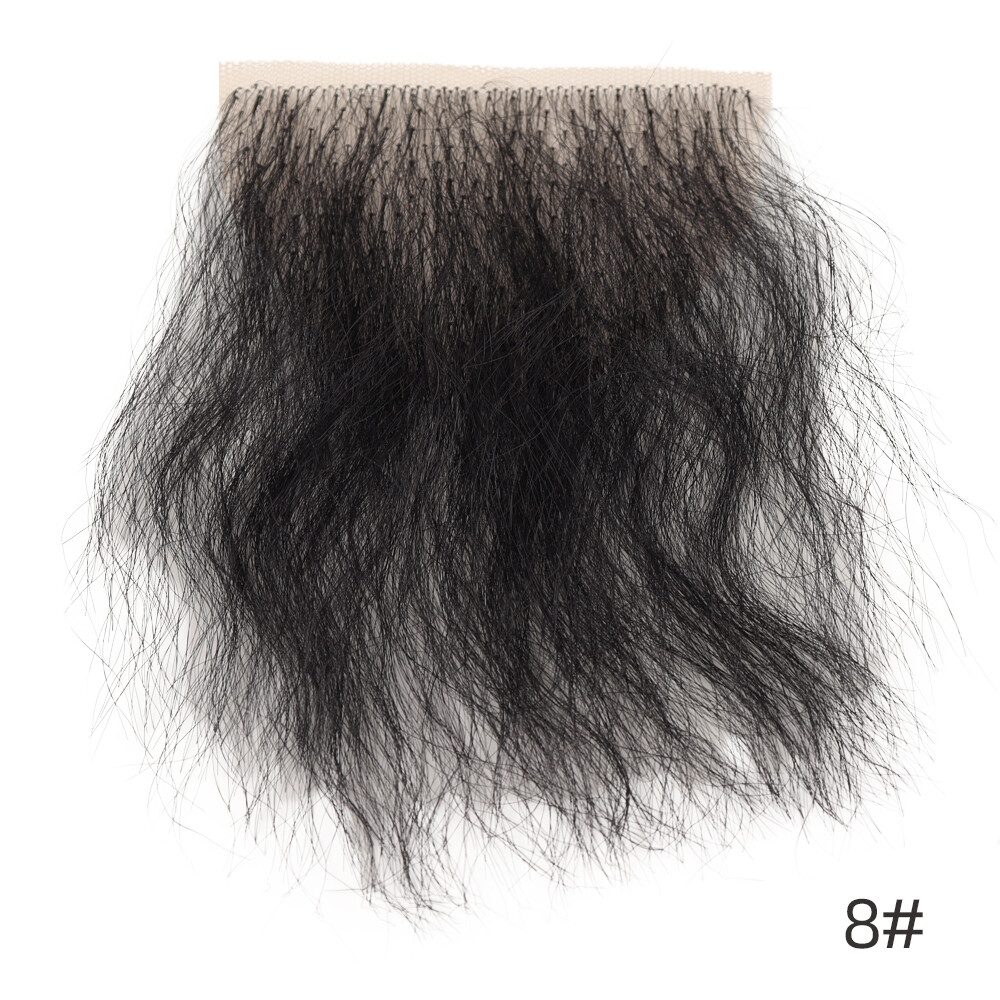 US Stock Fake Pubic Hair One Piece Silicone Doll Wig High Temperature Wire Beard