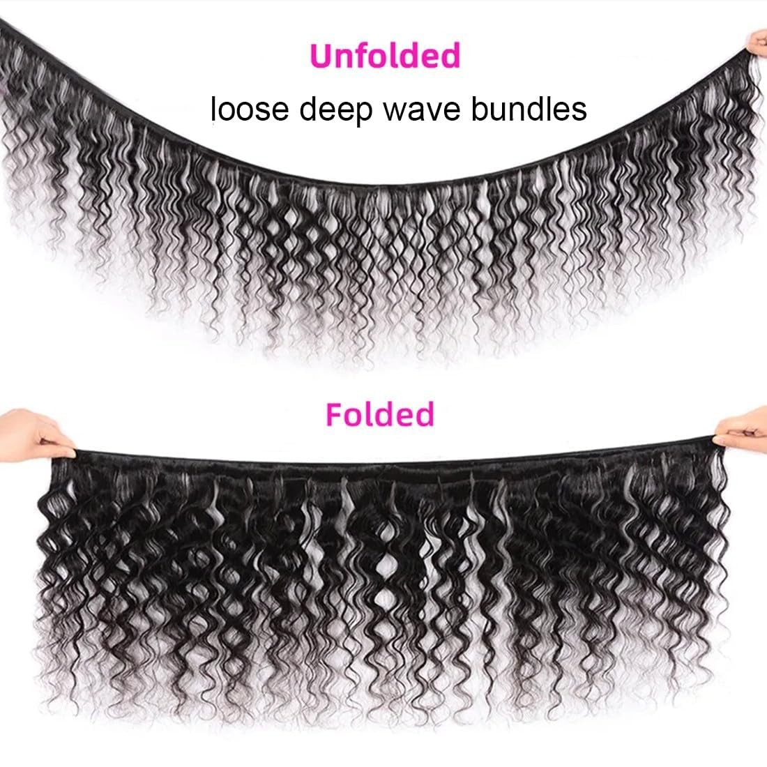 Selina Deep Wav 3 Bundles E Human Hai 14 16 18 Inch Wavy Deep Curly Human Hair