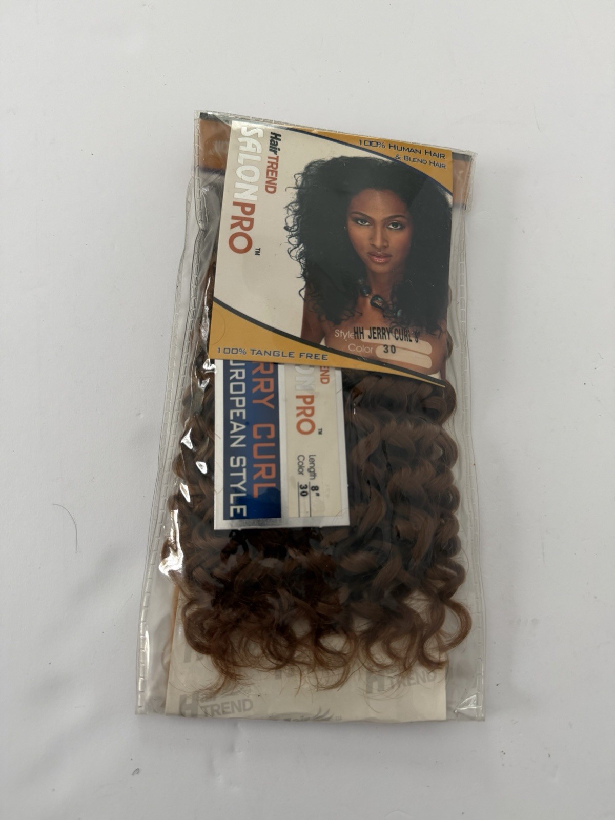 Hair Trend SalonPro HH Jerry Curl 8” 100% Human Hair Extensions #30