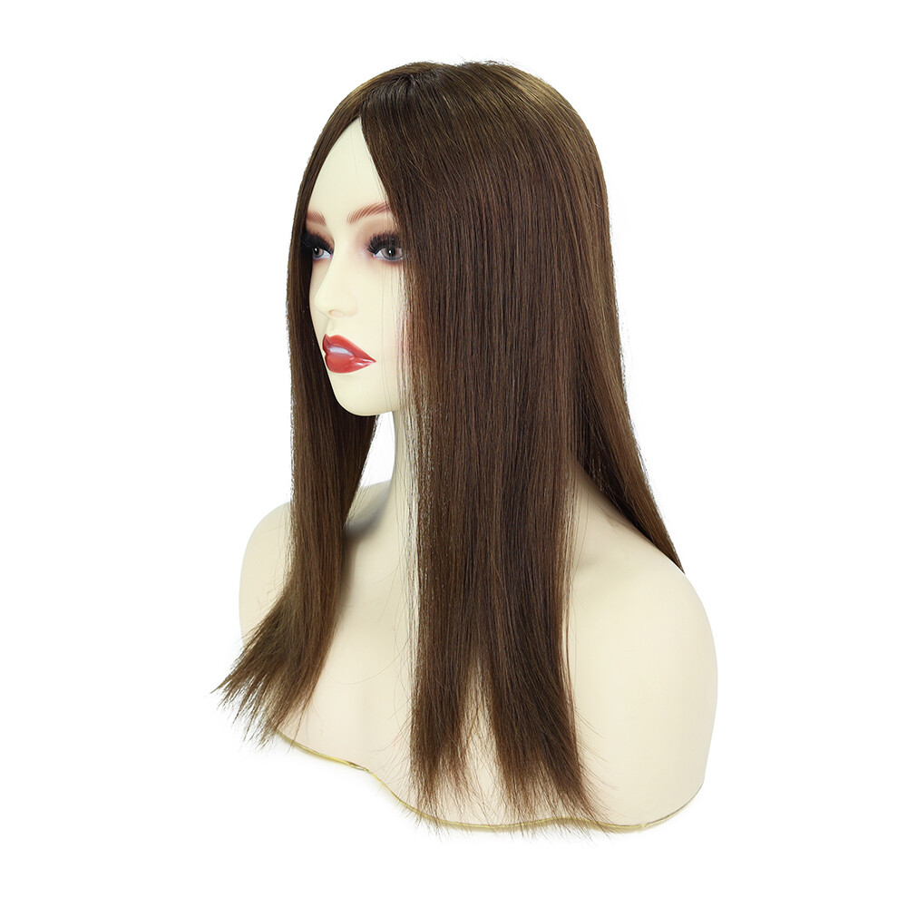 Women Topper Human Hair Luxury European Remy Hair Fine Mono Top Pieces
