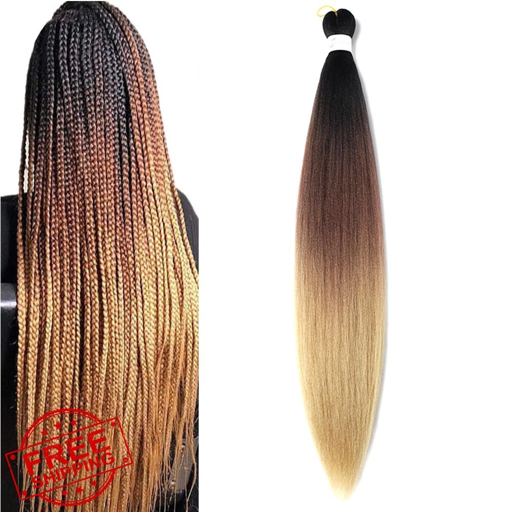 YUDAOHAIR 26″ Ombre Brown Braiding Hair Extensions