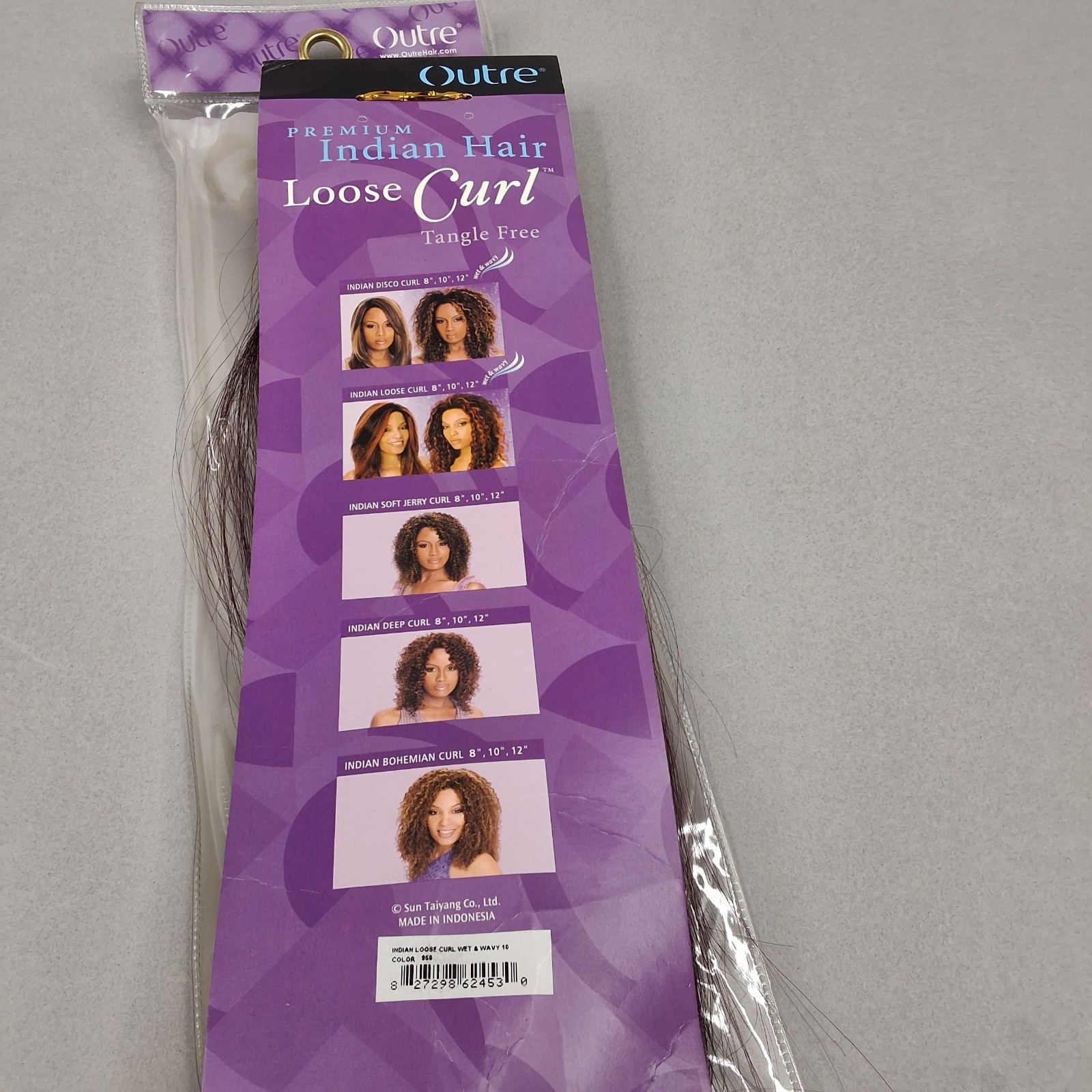10″ Indian Loose Curl #950 Dark Plum 100% Real Human Hair Extensions Outre