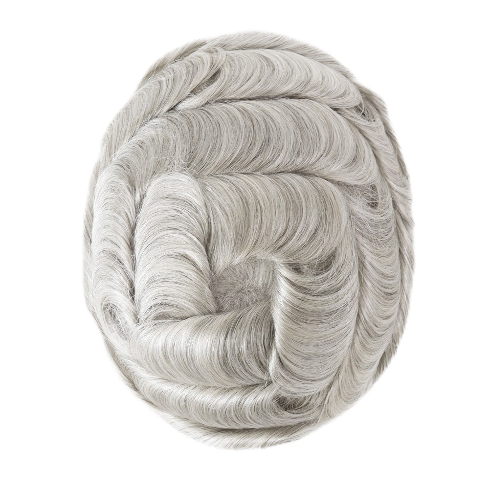Toupee For Mens Human Hair New! Swiss Lace Replecement System Natural Hairpieces