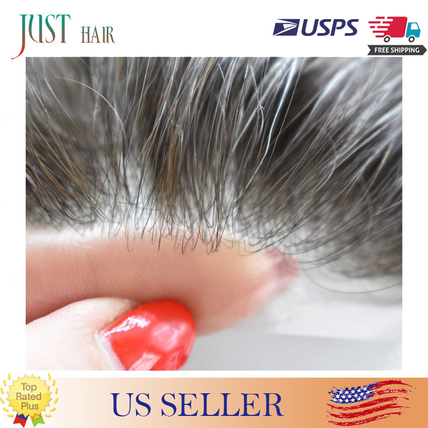Mens Toupee French Lace Poly PU Hairpieces Wig Remy Human Hair Systems AUSTRALIA