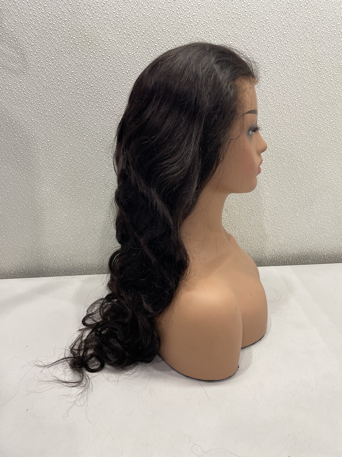 OQ 24″ Hair Natural Black Body Wave Human Hair Invisi Drawstring 360 Wig