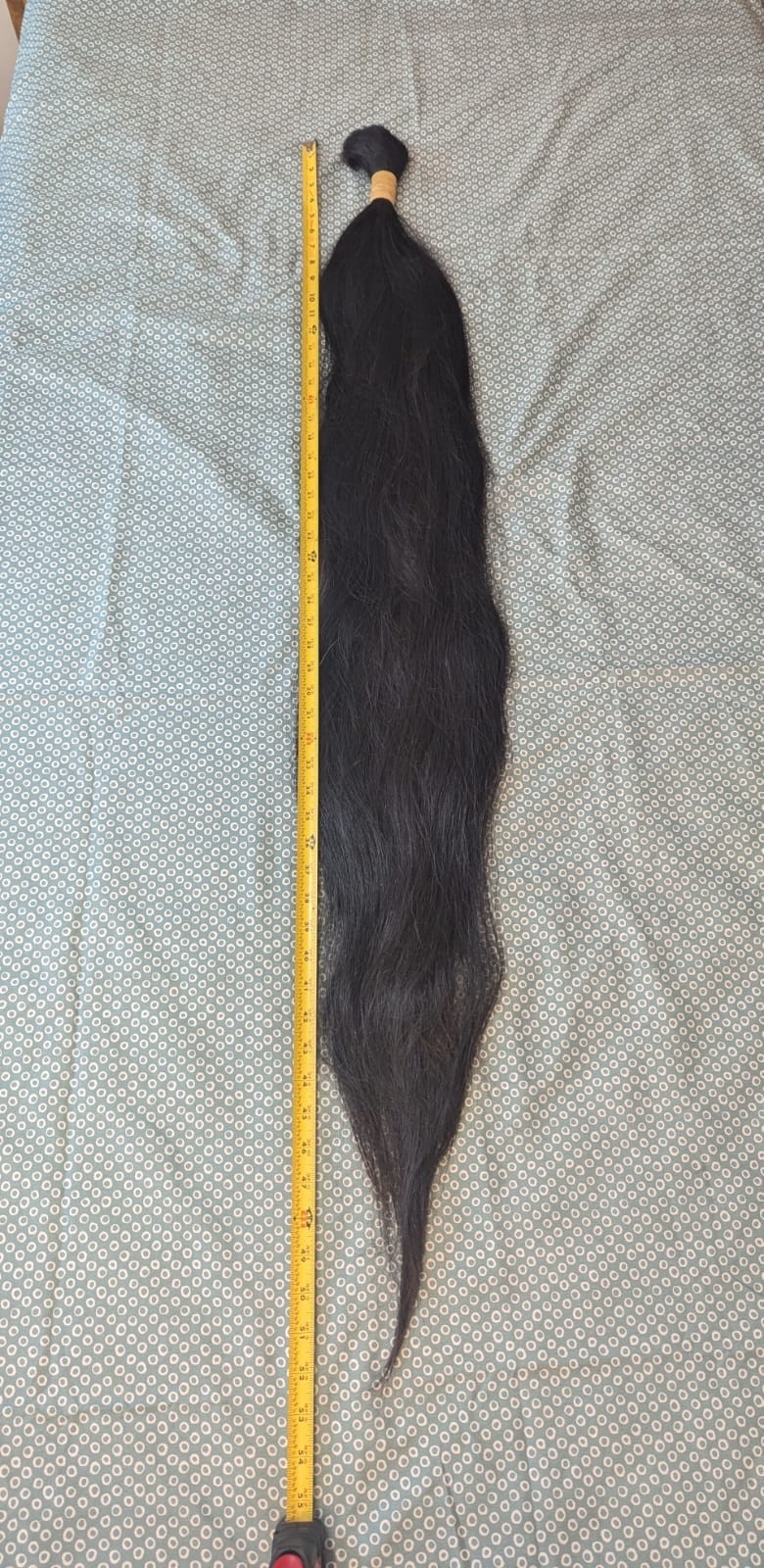 Black Human Hair Ponytail Straight 53 inches 192.2g