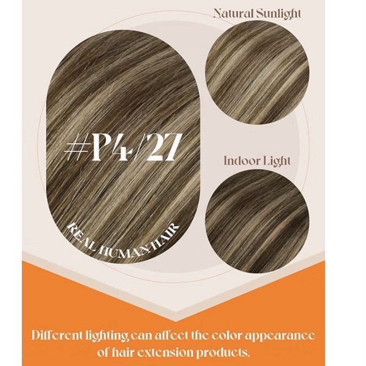 Sunny Hair 14” K Tip Human Hair Extensions #P4/27 Med Brown Caramel Blonde 50g