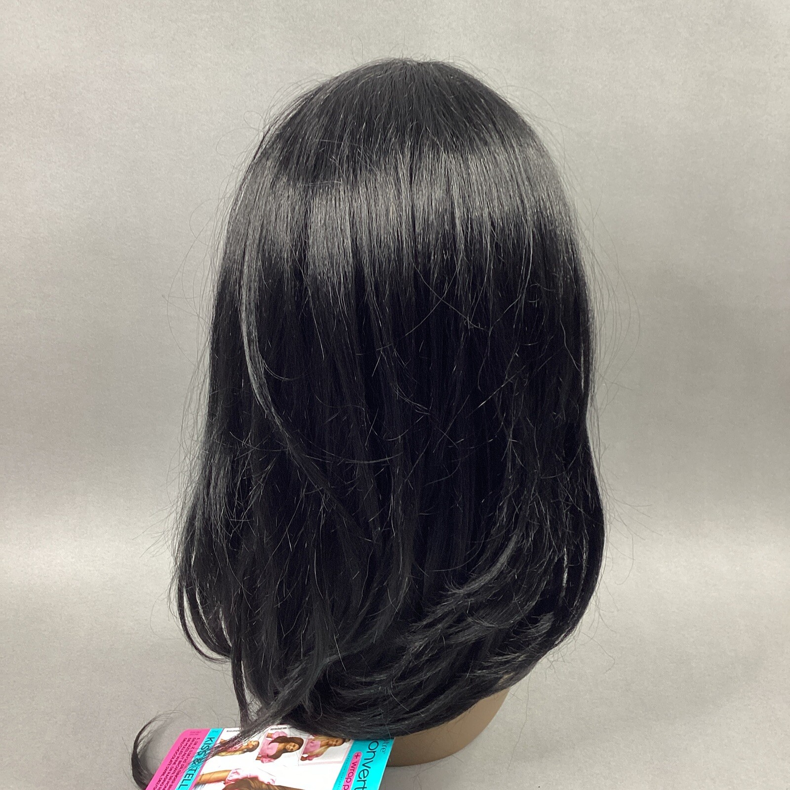 Converti-Cap + Wrap Pony Kiss & Tell #1 Jet Black Straight Premium Synthetic Wig