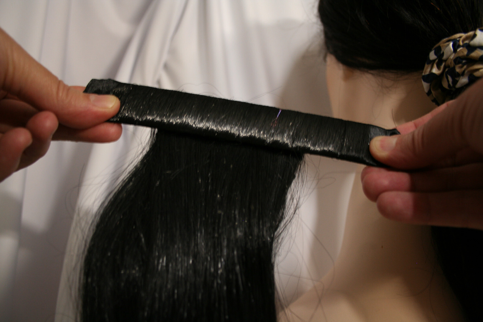 24″ Fashion 38320 Pony Tail Clip Wrap Extension black straight woman girl hair