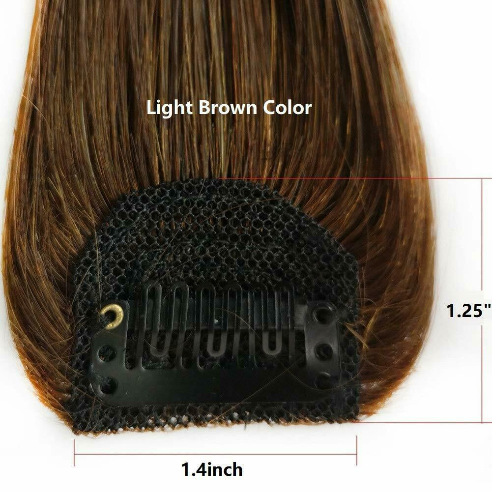 Wavy Side Bangs 100% Remy Human Hair Fringe Front Bangs Clip in Hair Extensions