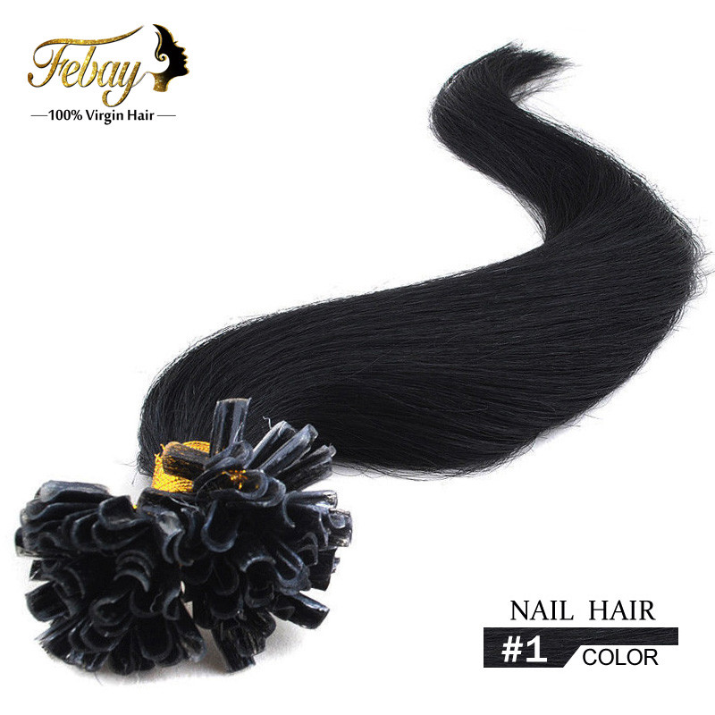 50/100S Pre Bonded U/Nail tip Keratin 100% Remy Human Hair Extensions 16-26Inch