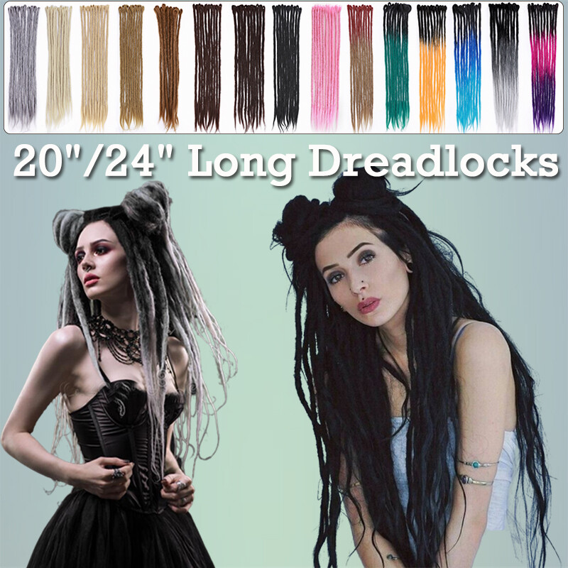 Ombre Dreads Locs Crochet Dreadlocks Hair Extensions Faux Long As Real Hippie