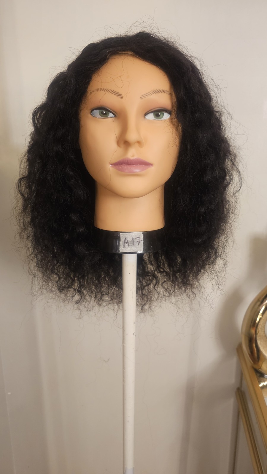 High-Quality Regular Top 18 To 20 ” Black Wavy 150% Virgin Human Hair Lace Wig