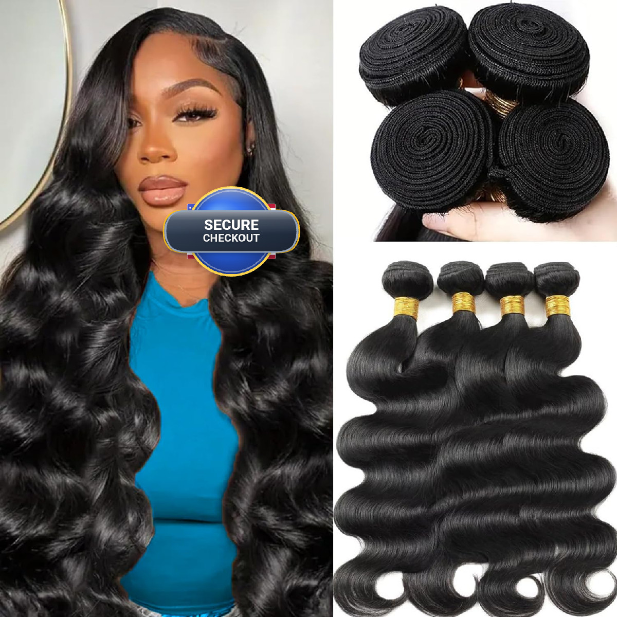 Gnvo 12A Human Hair Bundles 14 16 18 20 Inch Body Wave Bundles 100 Unprocessed