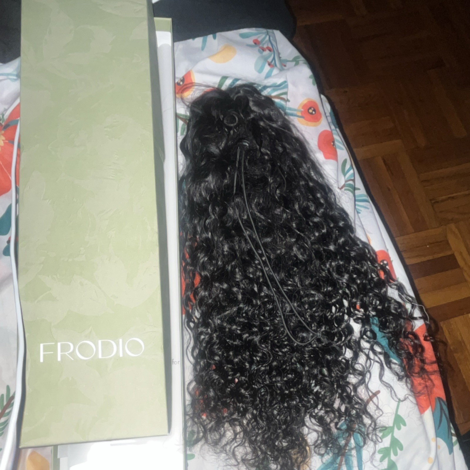FRODIO Curly Texture Curly Hair Extension Black Shade for Women Hair Styling