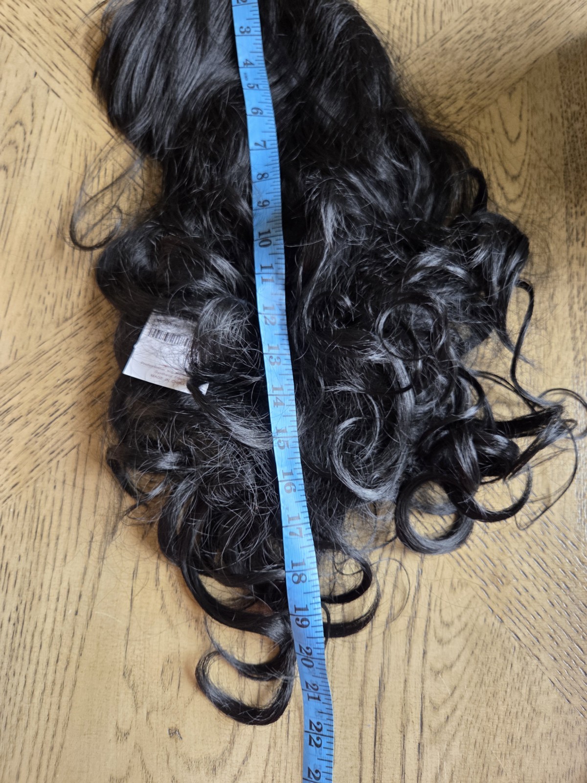 Wig Long Black Tousled Curls Layered With Bangs Jet Black Adjustable New