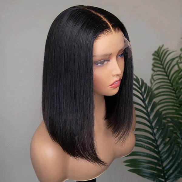 Glueless Lace Front Wig Short Human Hair Lace Front Wigs for Women Straight Bob