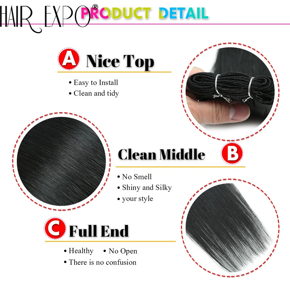 26Inch 100g Piano Blonde Ombre Brown Bone Straight Synthetic Hair Bundles Sew