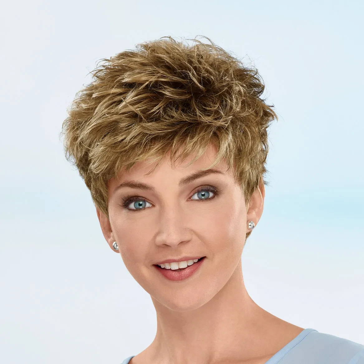 Paula Young Wig RICKI Style A4163 Color #56 SILVER Gray Modern Pixie Style READ