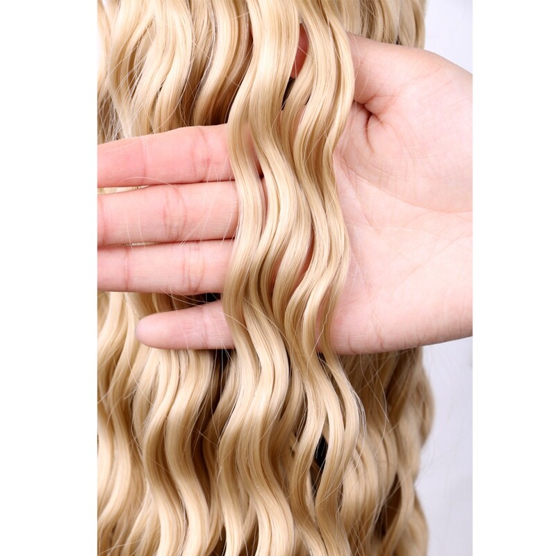 32″ Long Deep Wave Crochet Braids Afro Curls Ocean Wave Braiding Hair Extensions