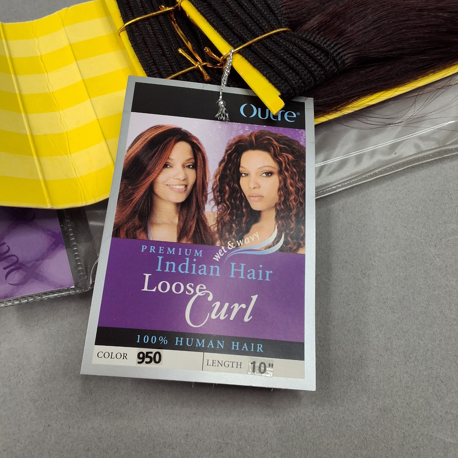 10″ Indian Loose Curl #950 Dark Plum 100% Real Human Hair Extensions Outre