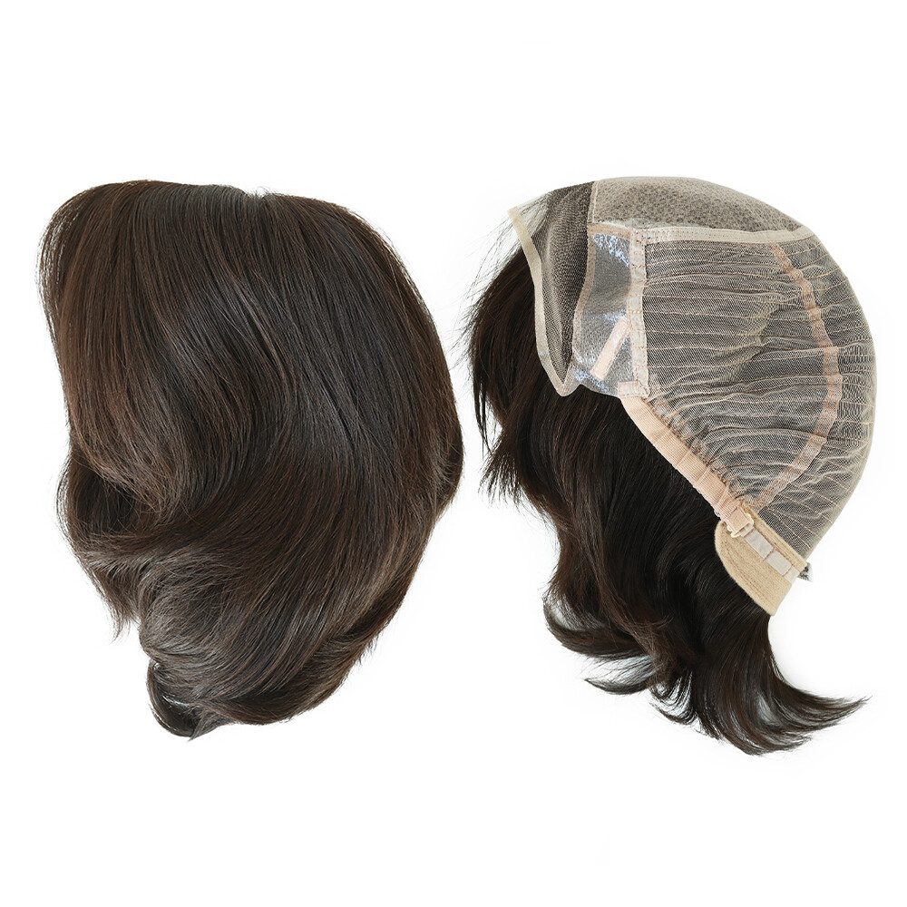 Women Wigs European Virgin Hair System French Lace Front Injection LaceEW40-6”