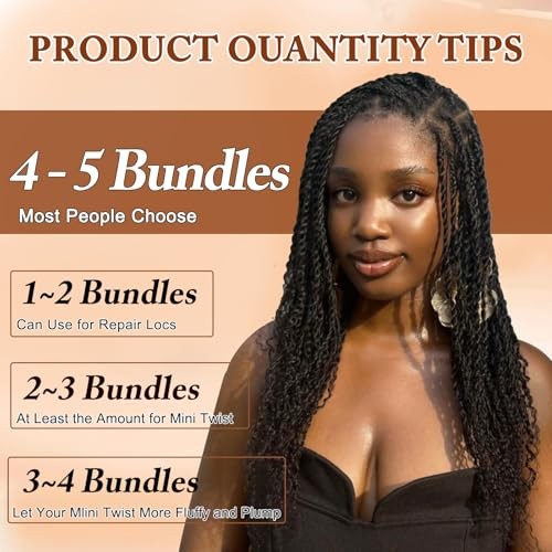 Spring Twist Hair Afro Kinkys Bulk Human Hair 10 Inch（1Pack） Natural Black