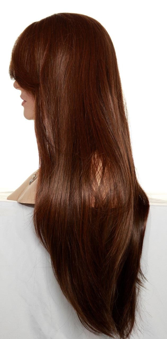 Gorgeous Long Straight Human Hair Blend Wig Heat Safe H27430 19 inch
