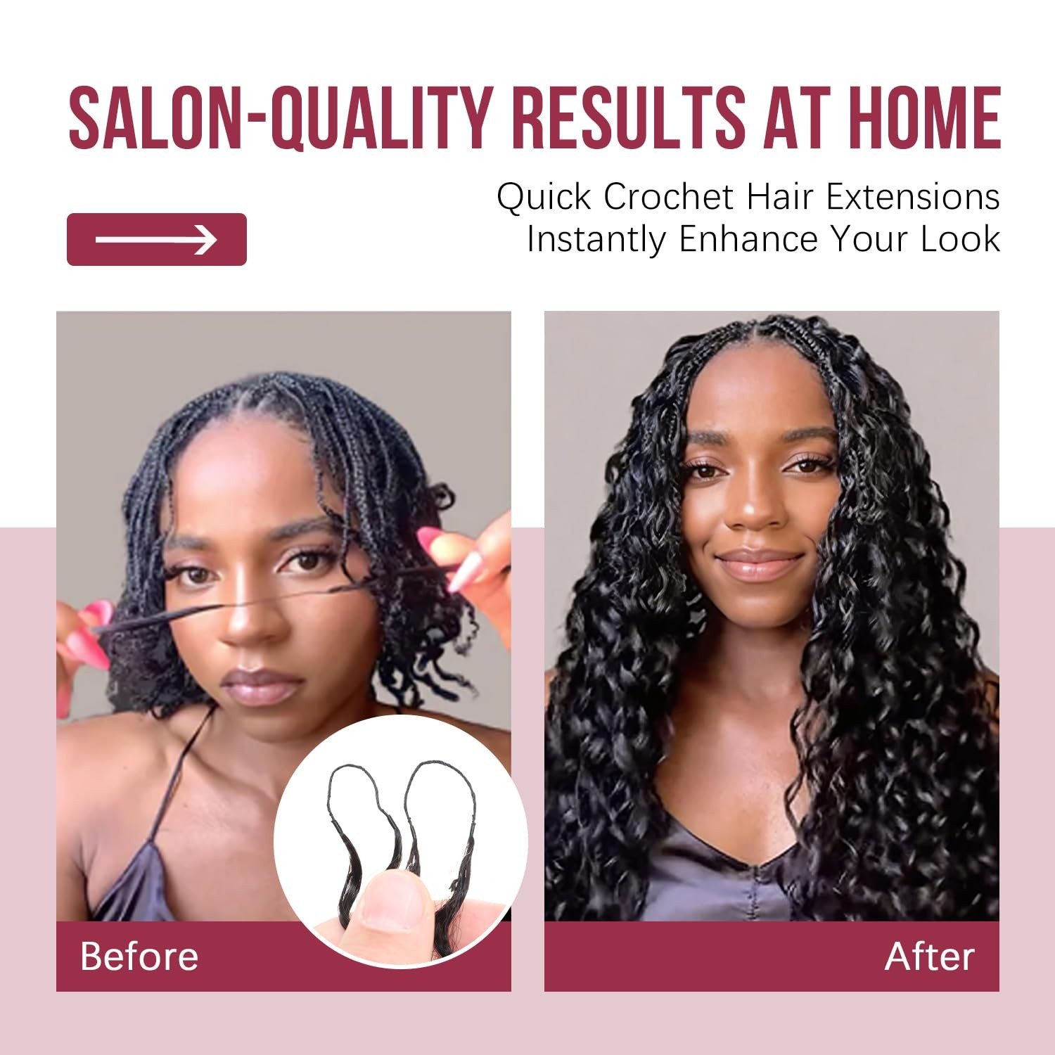 Morris Miracle Knots Crochet Human Hair Deep Wave For Black Women18 Inch 60G