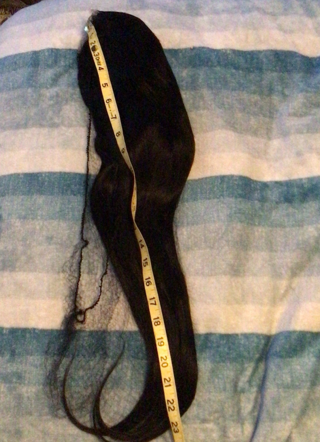 Wig Long Hair Dark Color With Strap And Comb Clips