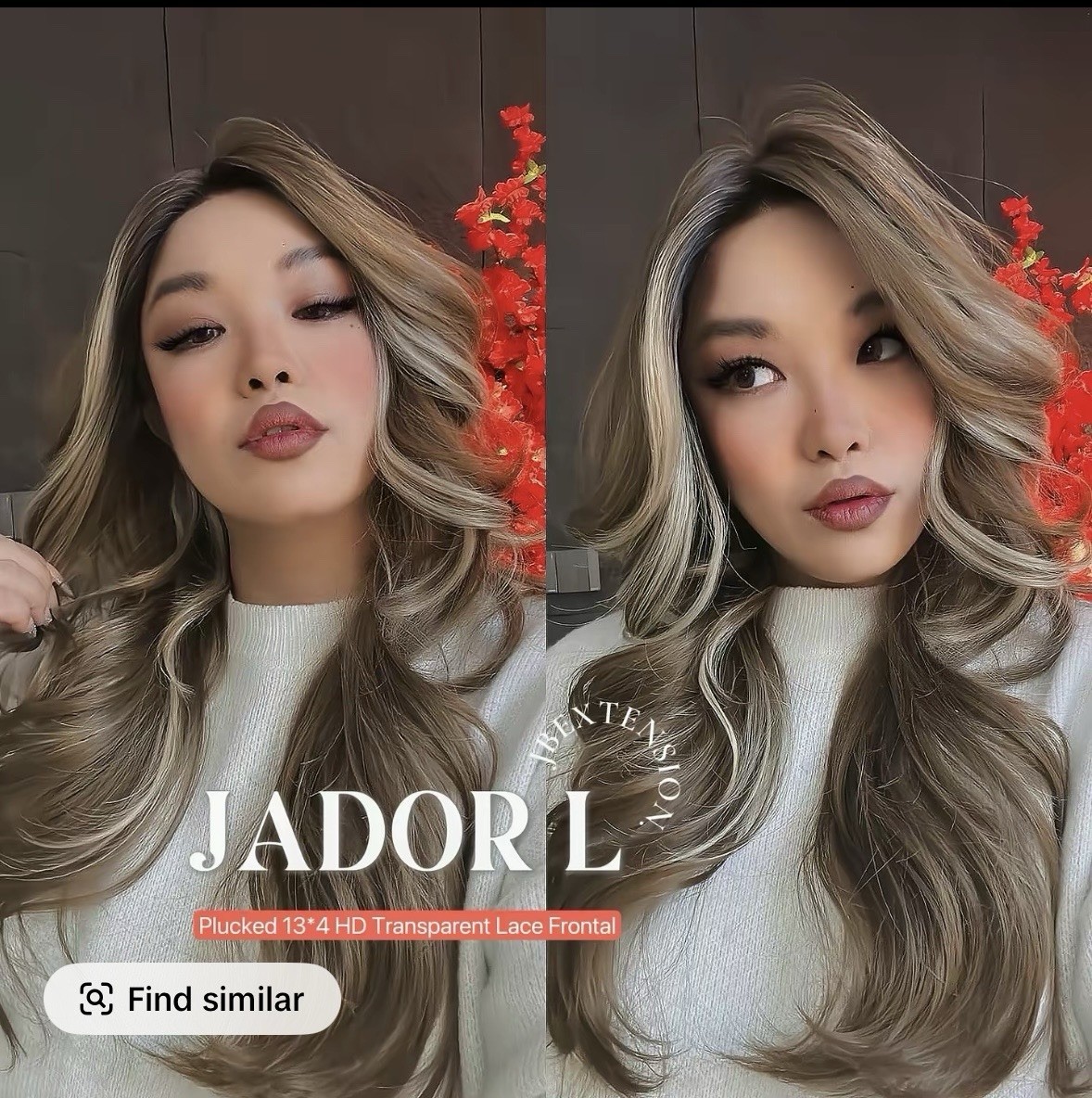 JBEXT JADOR L 24 Inch Blonde Highlight Curly Lace Front Wig