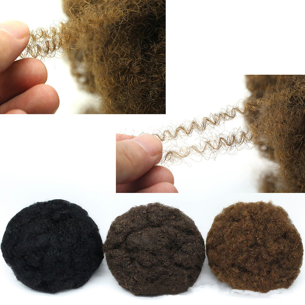 Afro Kinkys Bulk Human Hair -100% Real Human Hair for Mini Twist, Braiding, Loc