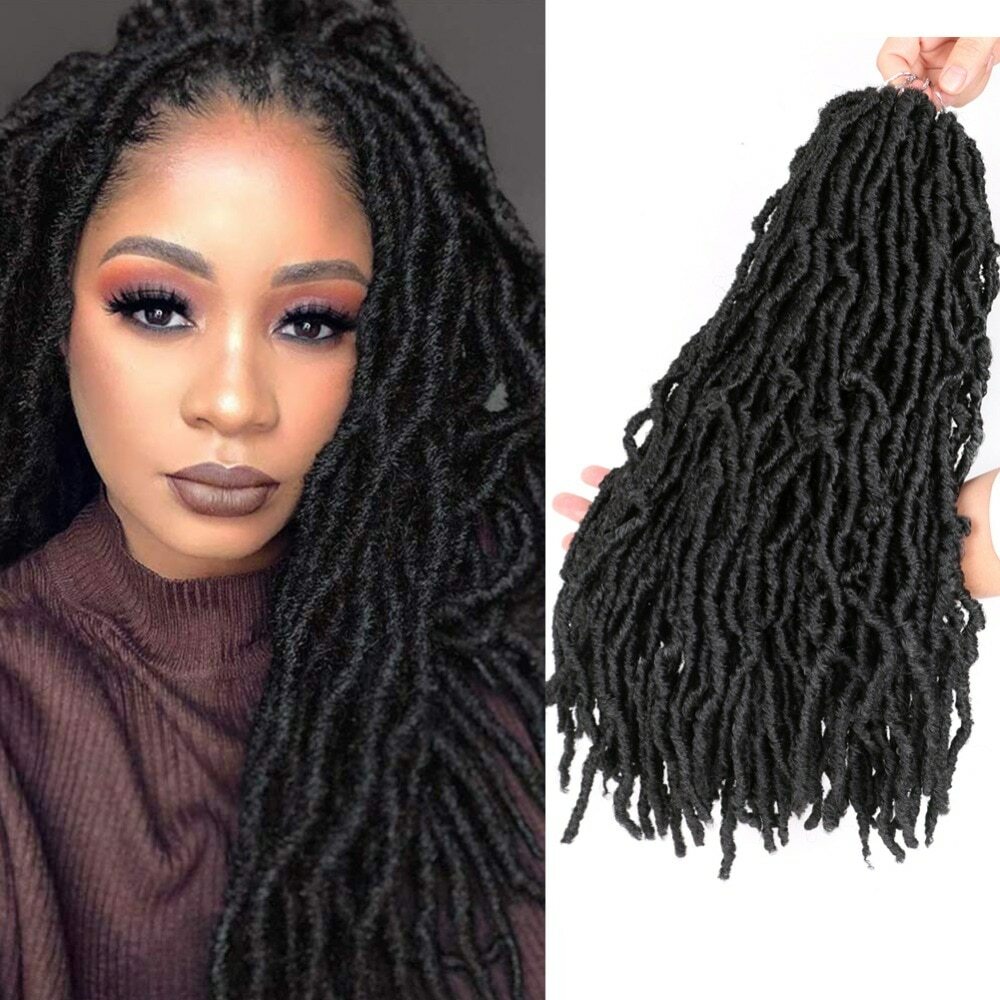 18″ Faux Synthetic Crochet Braiding Hair Curly Dreadlocks Hair Crochet Braids