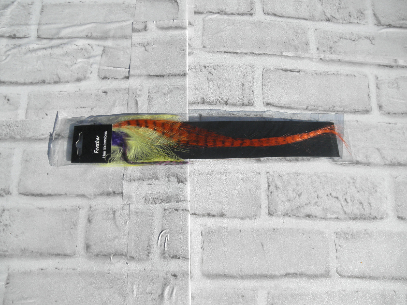 NEW SYNTHETIC FEATHER HAIR EXTENSION (ORANGE, YELLOW, PURPLE) 11″ LONG #5