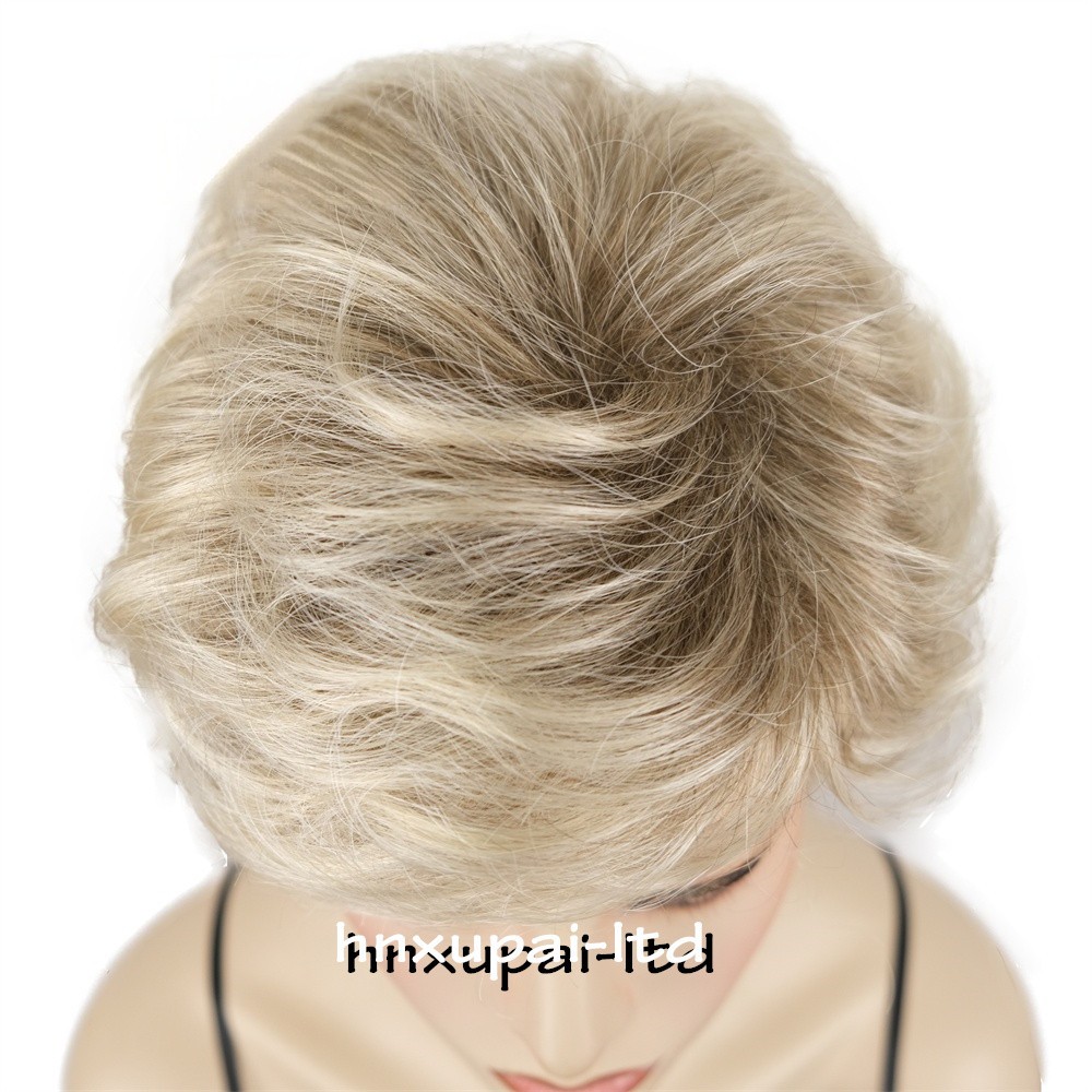 10 Inch Short Women Curly Wavy Bob Wig Fluffy Dark Blonde Hair Cosplay Casual US