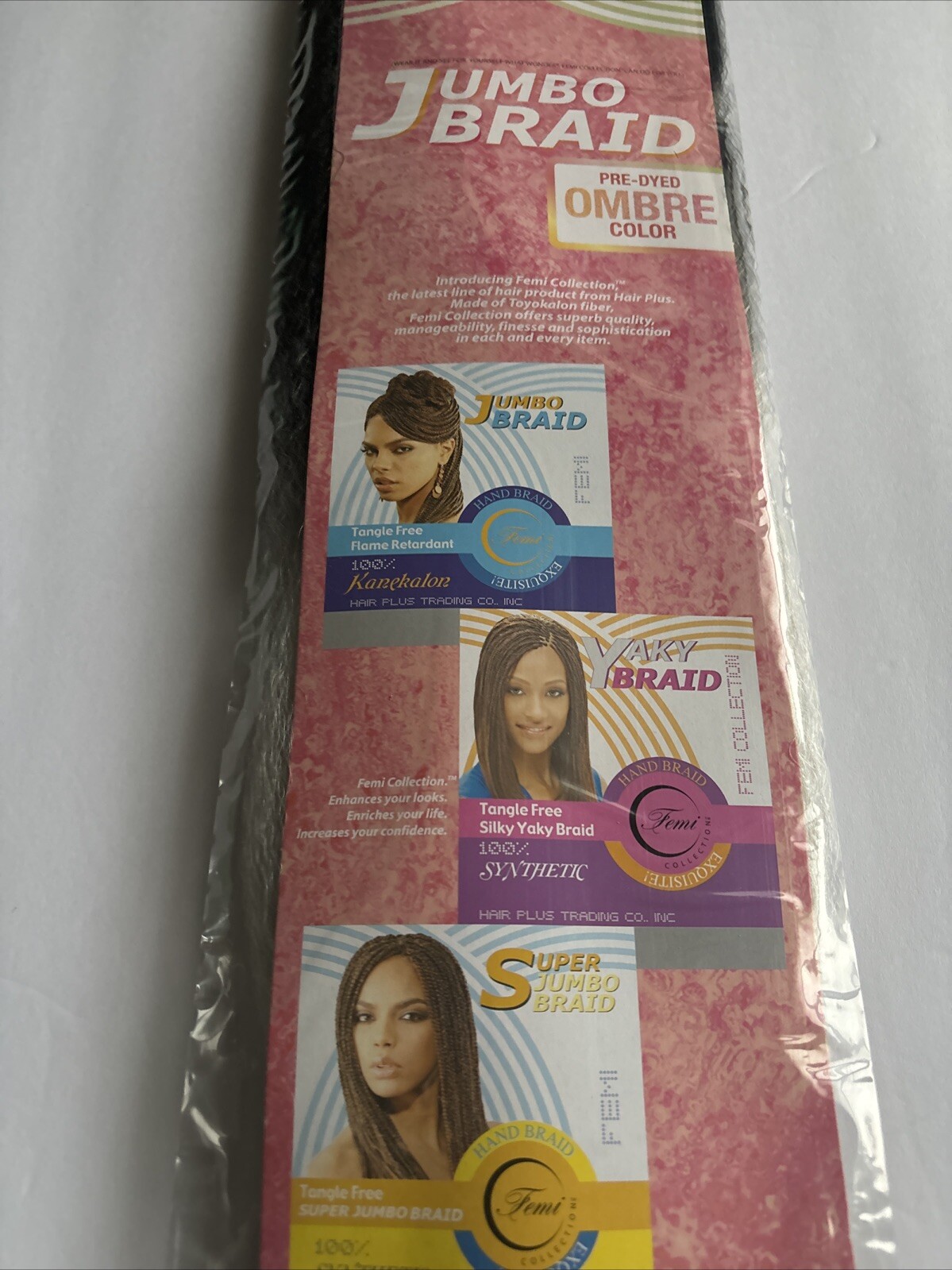 jumbo braid premium soft hair. Remy Feeling Blue Colored Ombré TT1B/silver