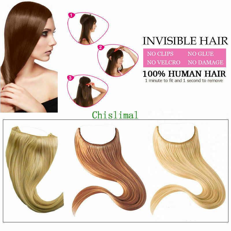 16-30 inches good Straight Remy Human Hair Hidden Invisible Wire Hair Extensions