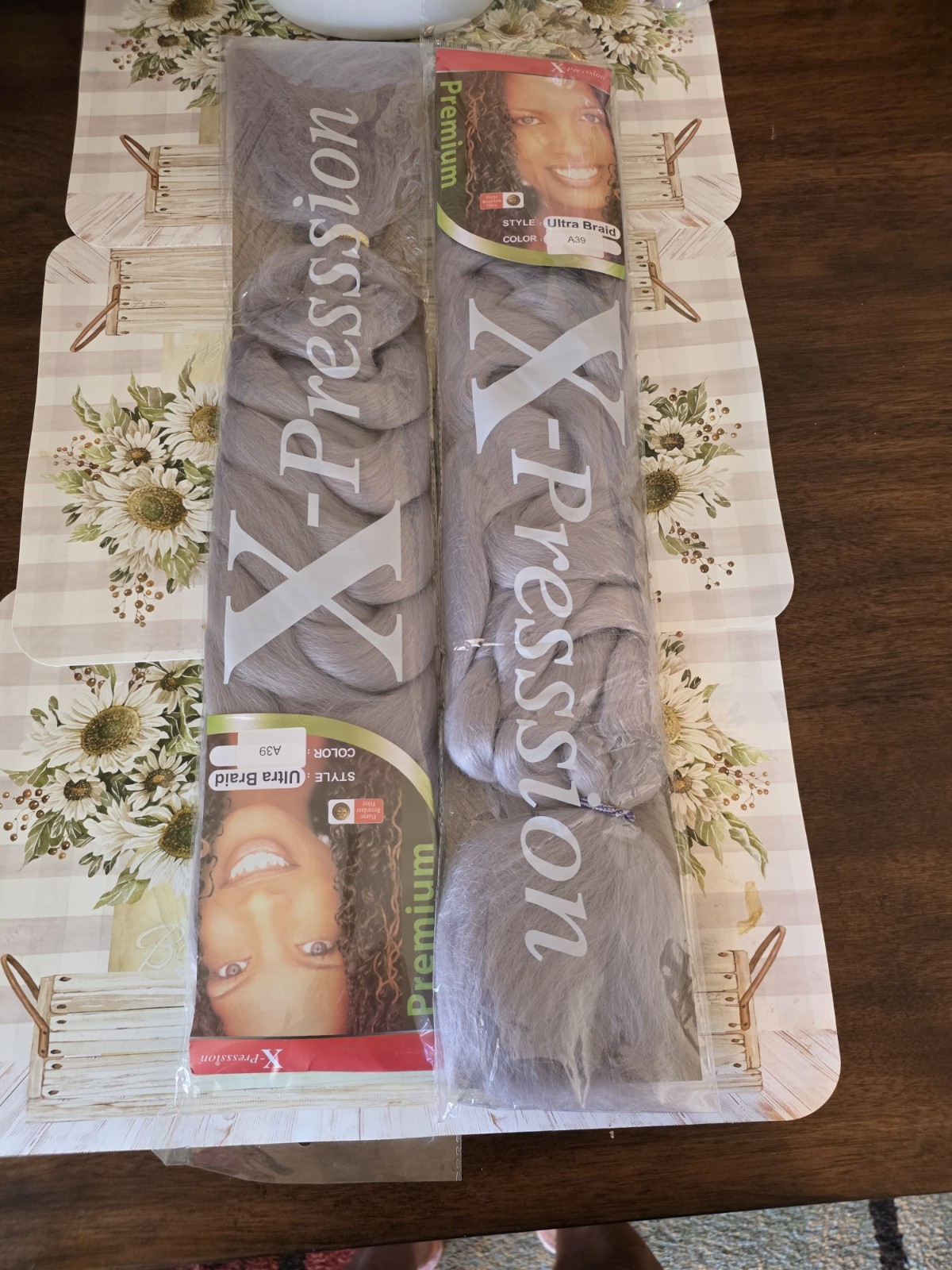 X-Pression Ultra Braid Synthetic Braiding Hair Extensions Gray 26 in 2 Pack A39
