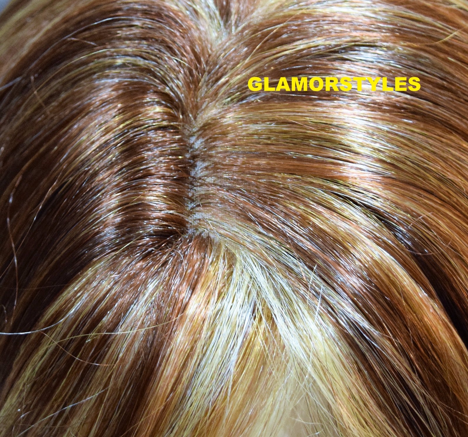 Long Wavy Layered Auburn Blonde Mix Full Synthetic Wig Hair Piece #RS29 NWT