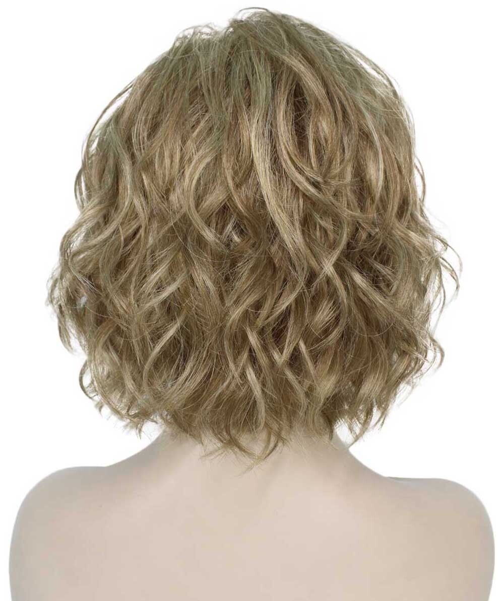 Marlene – Srraight Kanekalon Synthetic Fiber Full Wig, 4-10 in, Ash Blonde