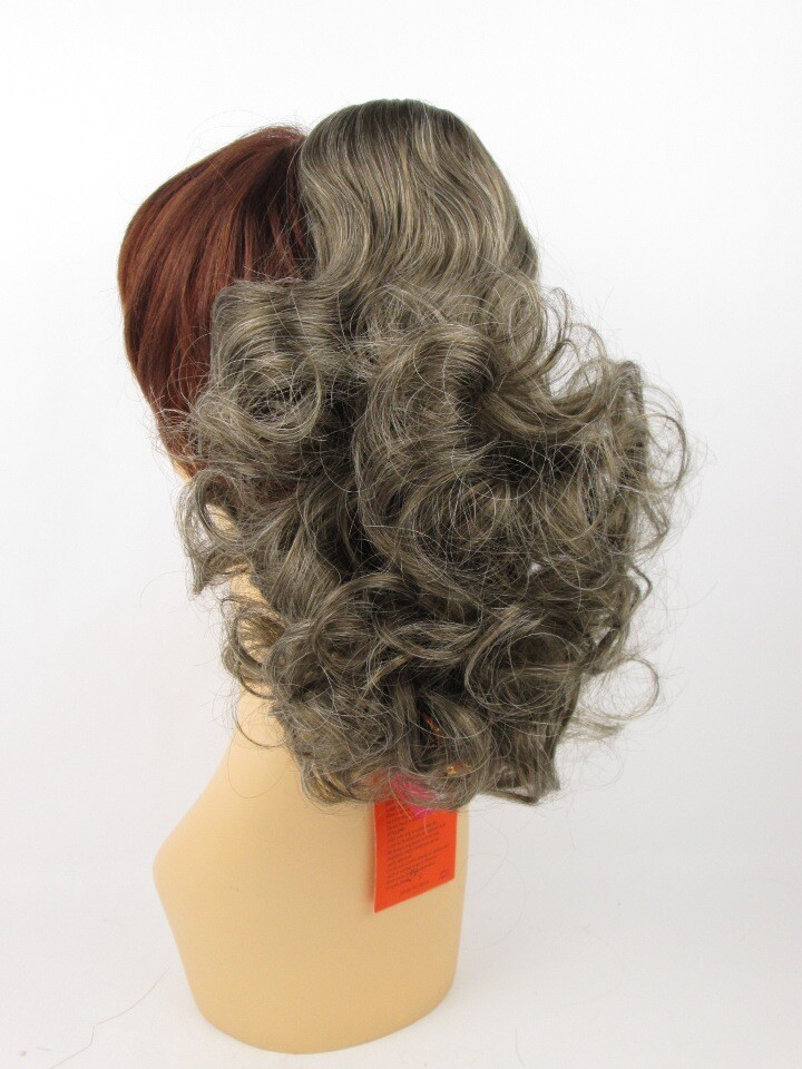 12″ LONG LOOSE CURLS CURLY HAIR LAYERED PONYTAIL HAIRPIECE CLAW CLIP ON DAWN