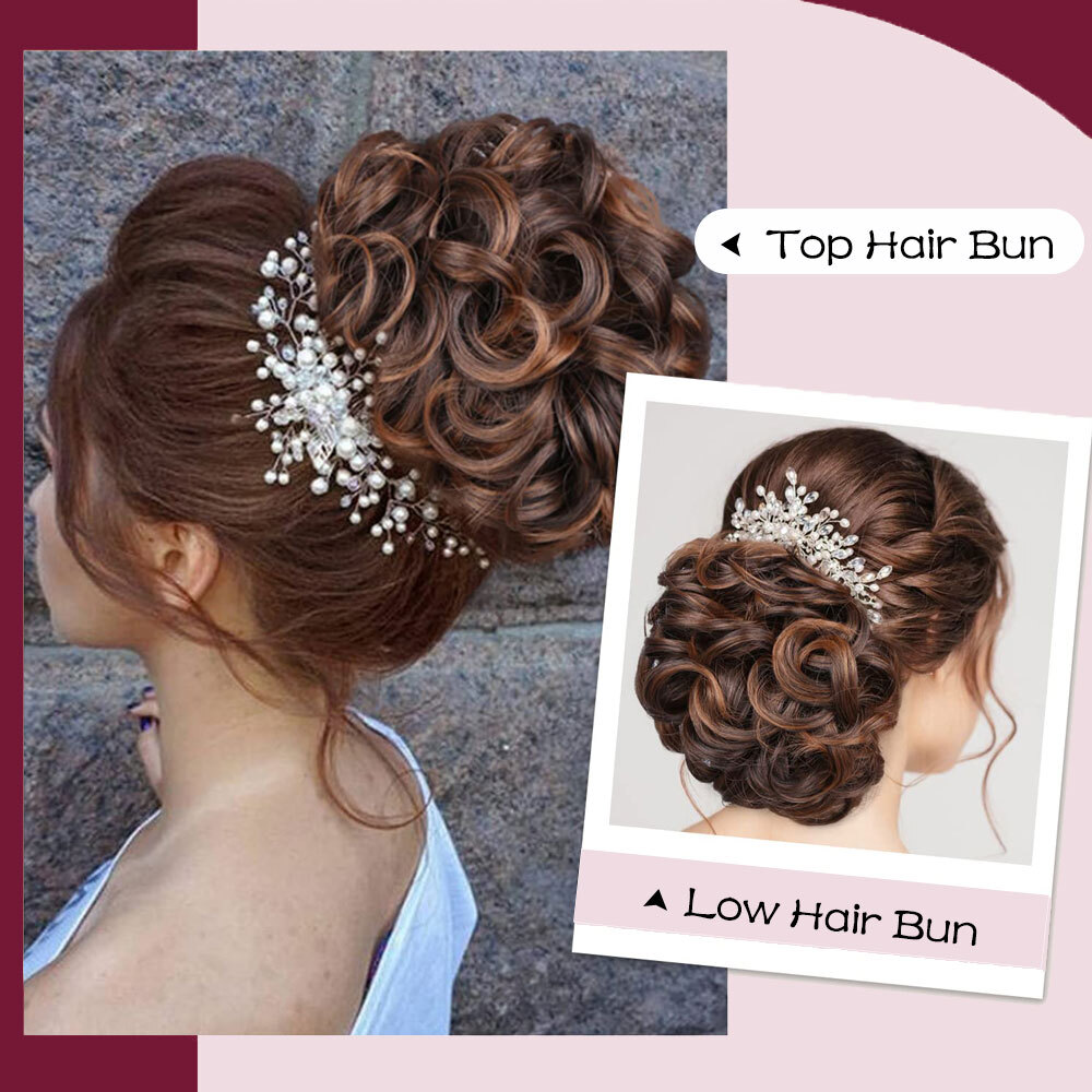 100% Thick Messy Bun Clip In Hair Extensions Curly Scrunchie Updo Chignon Combs