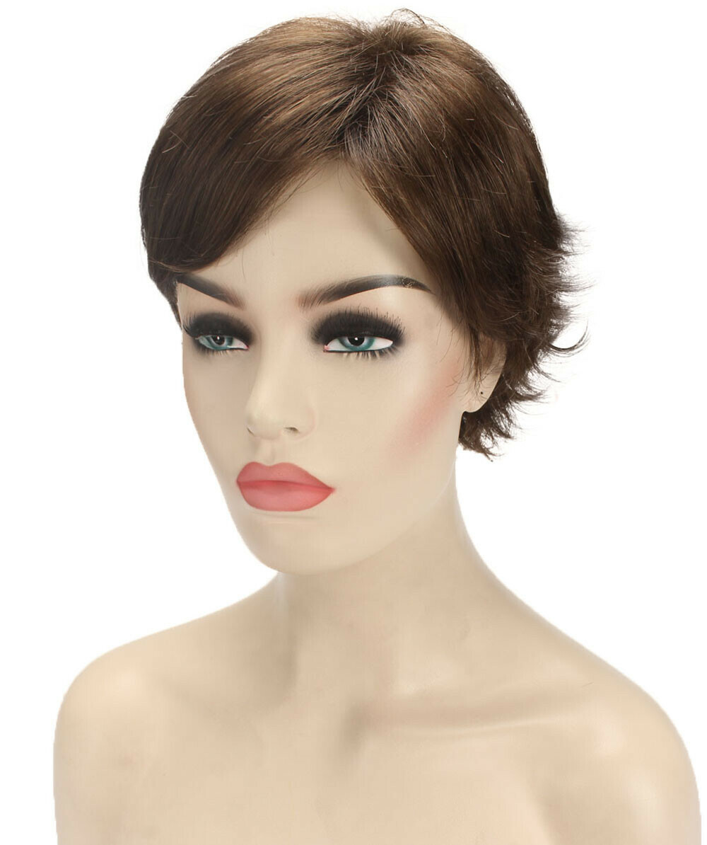 Dorothy – Straight Kanekalon Synthetic Fiber Full Wig, 2-4.5 in, Medium Brown