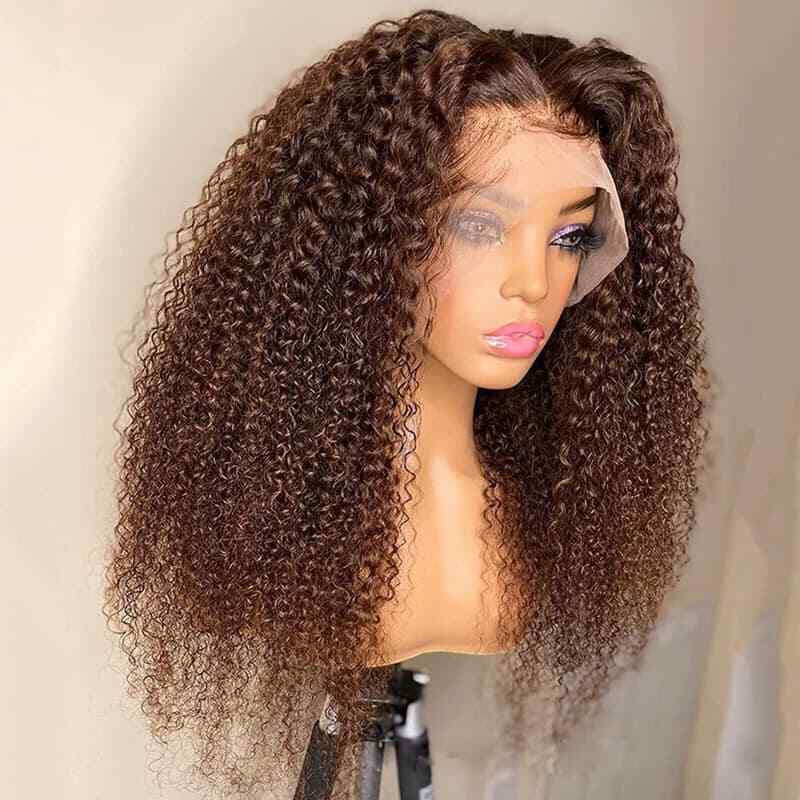 African Curly Hair Front Lace Wig Big Lace Head Cover Chemical Fiber Natural Wig