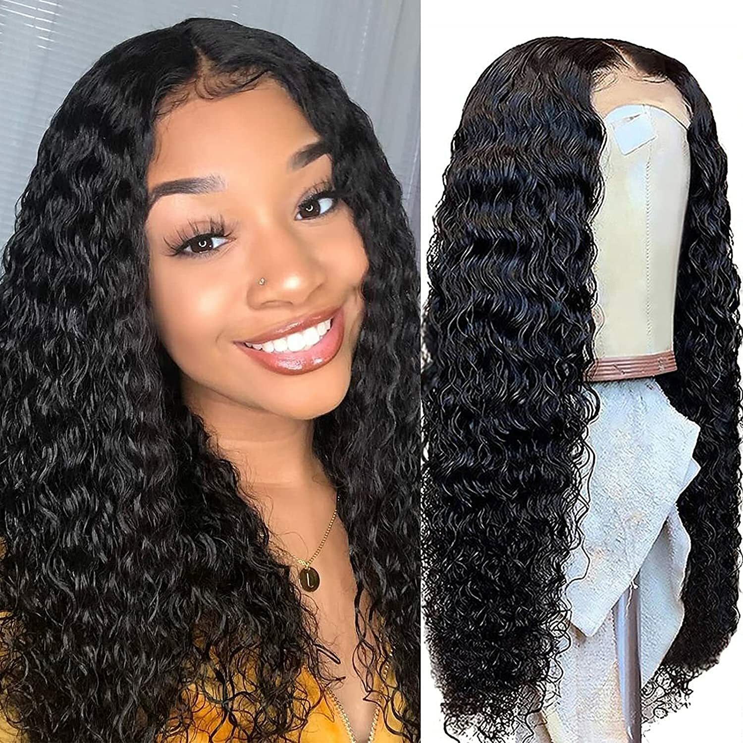 USA Hair Curly Front Wig Women Brazilian Long Curly Wavy Hair Wigs Women Costume