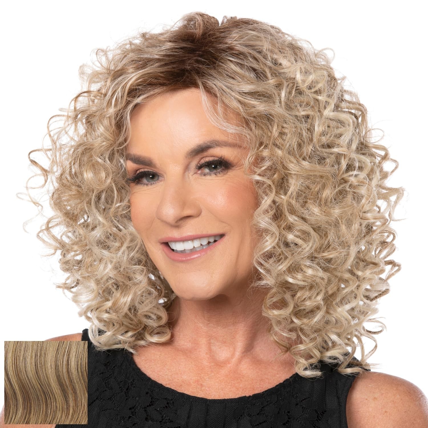 Toni Brattin Irresistible Wig Red Blonde – Lace Front Spiral Curls Heat Safe